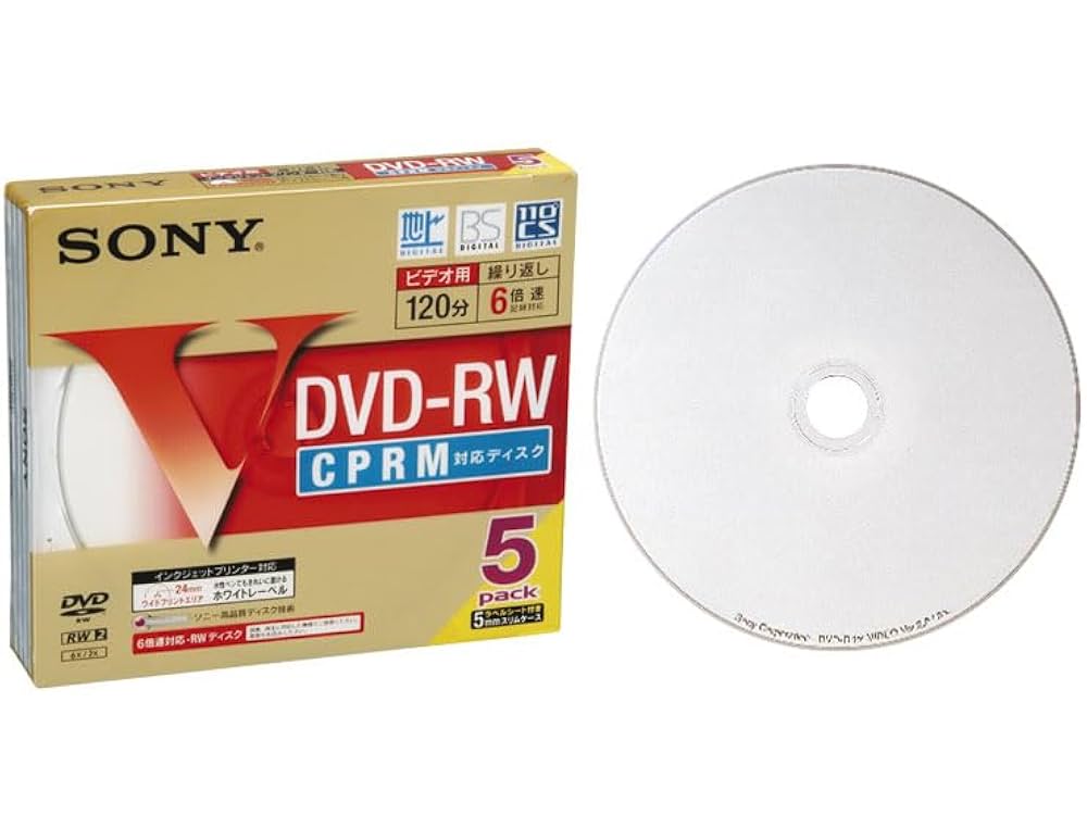 Amazon.co.jp: SONY DVD-RW 120分 録画用(6倍速対応/ホワイト